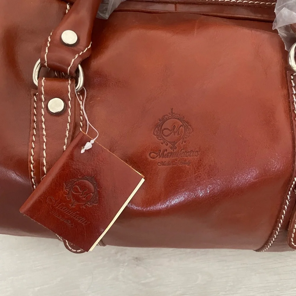 Manufactus Brown Leather Duffle Bag
